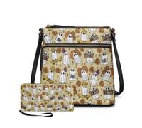 Dolyues Womens Ghost Sunflower Purses with Wallet Set 2 Piece