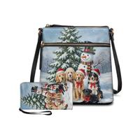 Dolyues Womens Leather Cross Body Purse Matching Wallet Set 2 Piece