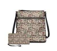 Dolyues Womens Leather Purses and Wallet Sets Camouflage Bow