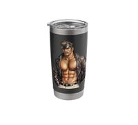Dom Gay Leather Biker Gay Pride Daddy Bear Mustache Stainless Steel Insulated Tumbler