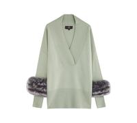 Dom Goor Shearling-trimmed Wool-blend Jumper - Light Green - 12 (UK12 / M)