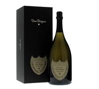 Dom Perignon Vintage Champagne Magnum in Gift Box | Shows citrus, white flowers and brioche, with a balanced finish for food pairing or relaxed serving.