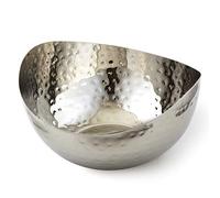 Doma Vita Hammered Stainless Steel Wave Candy Dish/Catch All Bowl (6"x6"), Silver