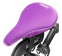 Domain Cycling Gel Bike Seat Cushion- Secure Peloton Fit for Smooth Stable Rides- Non-Slip Bicycle Seat Cushion for Exercise Bikes, Padded Bike Cushion Seat Cover for Men or Women Comfort
