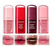 Domality 4PCS Hydrating Jelly Lip Gloss, High-Shine Glass Finish, Moisturizing Tinted Lip Balm, Long Lasting Waterproof Lip Glaze Set, Mirror Liquid Lipsticks Brighten Plumping Lipstick