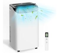 DOMANKI 14000 BTU portable air conditioner with remote control, digital display, 700 square feet range, white