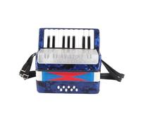 Domary 17 Key Accordion Training Instrument for Children Bass Piano Musical Deep Blue