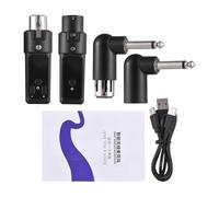 Domary 2.4G Wireless Microphone System Rechargeable XLR Transmitter and Receiver with Crystal Clear Encrypted Transmission for Live Performances and Studio Recording (1 Transmitter 1 Receiver)