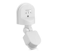 Domary 240V Adjustable Infrared Motion Sensor Light Bulb Switch for Home Use Durable Plastic Design with High Sensitivity (White)