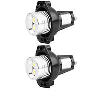 Domary 2pcs 12W LED Angel Eyes Halo Ring Marker Light Ultra-bright Shockproof for E90 E91 05-08 Aluminum White 6000K