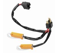 Domary 2pcs LED Decoder Load Resistor, Fast Starting Flash Equalizer for H4, Headlight Bulb, Fog Lamp, Daytime Running Light, Turn Signal Light, Plastic + Metal