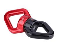 Domary 30KN Metal Swing Connector, Durable Rotational Device for Rock Climbing and Yoga, 7075 Aluminum, Red Black, Lightweight 136g (Red Black)