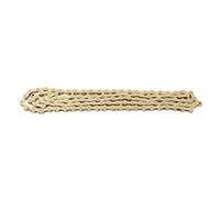 Domary 9 Speed Bicycle Chain Manganese Steel Durable High Performance Bike Chain for Road Mountain Biking Gold
