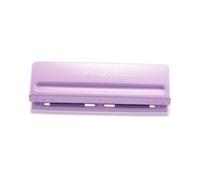 Domary Adjustable Hole Puncher 6 Hole Metal Desktop Paper Puncher For A4 A5 A6 B7 Loose Leaf Binding With Non Slip Base And Chip Drawer (Light Purple)