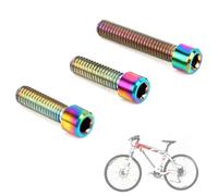 Domary Alloy Handlebar Screws High Strength Lightweight for Road Bike Stem Rear Dial Accessories 3 Pcs Set ((Rear derailleur limiter, colorful))