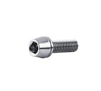 Domary Alloy Tapered Head Bolt Screw With Washer High Strength Lightweight Erosion Proof Durable For Mountain Bicycle M6 X 16mm M6 X 20mm Colorful Black Silver (M6X16)