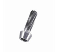 Domary Alloy Tapered Head Bolt Screw With Washer High Strength Lightweight Erosion Proof Durable For Mountain Bicycle M6 X 16mm M6 X 20mm Colorful Black Silver (M6X20)