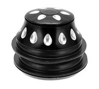 Domary Bearing Headset Metal Colorful Drop Shape Tapered Head Tube Bowl Set for Mountain Bikes Dead Fly Bicycles Durable Smooth Lightweight 44mm Diameter Electroplat (Black)