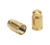 Domary Bicycle Air Nozzle Cap Alloy Mechanical Property Bike Tire American Valve Cap Dustproof Lightweight Corrosion Resistant for Mountain Road Folding Bikes (Gold)