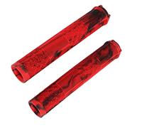Domary Bicycle Handlebar Grips Premium Soft TPE Rubber Anti Slip Ergonomic Design for Road Bike Mountain Bike Standard 22.2mm Handlebar Black 17cm 1Pair (Red Black)