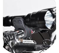 Domary Bike Flashlight Mount Torch Clamp Bracket Durable Flexible Rubber Plastic U Clamp Design Easy Install Adjustable Front Light Holder for Bicycle Cycling Riding Accessories