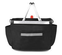 Domary Bike Handlebar Front Basket, Oxford Fabric Pet Carrier Bag with Pockets for Shopping Commuting