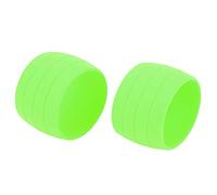 Domary Bike Silicone Elastic Strap Fixing AntiSkip Plugs Strap Loops Durable Soft Handlebar Tape Plug for Road and Bikes 1 Pair 20mm Height 30mm Diameter (Green)