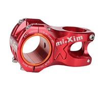 Domary Bike Stem Bicycle Handlebar Stem Aluminium Alloy Lightweight Durable Hollow Design Riser Handlebar for Mountain Bike Road Red Black 31.8mm 35mm 50mm (Red)