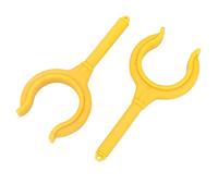 Domary Boat Oar Lock Fishing Rod Holder 2 Pcs Durable Marine Accessories for Kayak Canoe Rubber Dinghy Black Yellow (Yellow)