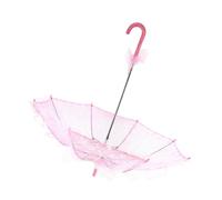 Domary Bridal Lace Cotton Umbrella Elegant Wedding Photography Prop Pink Purple Red Orange Blue Green Rosy (Pink)