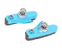 Domary CANSUCC 2pcs Bike Brake Pads Professional Mountain Road Bicycle V Brake Pads High Performance CNC Anodized Aluminum Alloy Cork Mixed Material Blocks for Carbon Fiber (Blue)