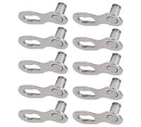 Domary CANSUCC 5 Pair Bicycle Chain Link Connector Joints Durable Bike Chain Quick Release Buckle Steel Road Bike Connector Buckle Cycling Accessories Easy Ins (9S)