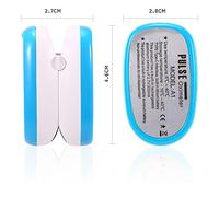 Domary Children Pulse Oximeter Fingertip Mini SpO2 Monitor Oxygen Saturation Pulse Rate Measuring Device 5s Rapid Reading for Kids Home Travel Yellow Blue Red (Blue)