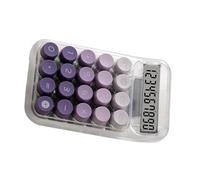 Domary Cute Transparent Desktop Calculator with Large Buttons and Clear Digital Display Simple Basic Mechanical Calculator for Students Office School Supplies Plastic 95 X 150mm (Purple)