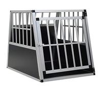 Domary Dog Cage Portable Lightweight Easy to Transport 89x69x50cm Suitable for Medium-Sized Dogs Shepherd Chow Chows Silver (65 x 91 x 69.5 cm)