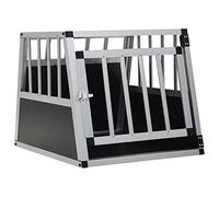 Domary Dog Cage Portable Lightweight Easy to Transport 89x69x50cm Suitable for Medium-Sized Dogs Shepherd Chow Chows Silver (54 x 69 x 50 cm)