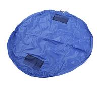 Domary Drawstring Toy Play Mat Durable Large Polyester Storage Bag for Kids Indoor Outdoor Playtime Diameter 140CM (Blue)