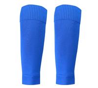 Domary Elastic Soccer Shin Socks Football Calf Sleeves for Men Women with Tight Support Shin Pad Sleeves for Soccer Football Baseball Sports White Black Red Blue Green One Size F (Blue)
