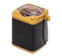Domary Electric Mini Washing Machine Cosmetic Brush Cleaner Toy for Kids with Simulation Function Drain Pipe 2 AA Battery Powered (Gold)