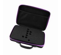 Domary Essential Oils Carrying Case Hard Shell Organizer for 60 Bottles 5ml-15ml, Perfect for On-the-Go and Home, Flexible EVA Leather, Purple (Purple)