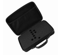 Domary Essential Oils Carrying Case Hard Shell Organizer for 60 Bottles 5ml-15ml, Perfect for On-the-Go and Home, Flexible EVA Leather, Purple (Black)