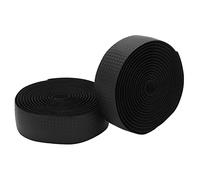 Domary EVA Bicycle Handlebar Tape Bike Cycling Handle Wrap PU Leather Anti Skid Shock Absorption for Drop Bar Road Bike Fixed Gear Bicycle Lightweight Comfortable Durable 2 Rolls (Black)