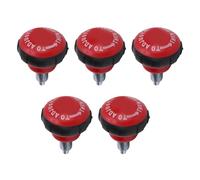 Domary Fitness Spring Pull Pin Knob 5Pcs Adjustable Screw Knob Replacement Part for Exercise Bike Strength Equipment Equipment Iron Plastic Durable (Black Red)