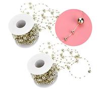 Domary FivePointed Star Pearls Beads String Decorative Bouquet Christmas Decoration for Wedding (10m/roll)