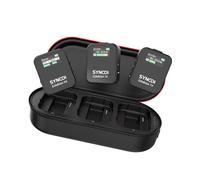 Domary G2MEGA 2.4G Wireless Microphone System with 8GB Internal Storage 200M Transmission Range Noise Cancellation on Lavalier Mic for Smartphone Camera Vlog Live Strea (1-Trigger-2)