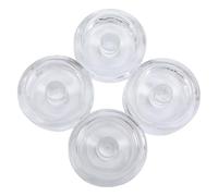 Domary Glass Fermentation Weights 7cm Mason Jar Fermenting Stones with Ergonomic Handle for Wide Mouth Jars Vegetables Pickling (4PCS Transparent)