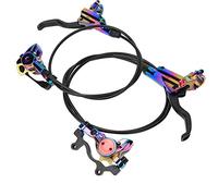 Domary HB 875 Bike Forward Direction Hydraulic Disc Brake Mountain Left Hand Rear Right Hand Front Brakes High Performance Aluminum Alloy CNC Anodized Integrated Disc Brak (Colorful)