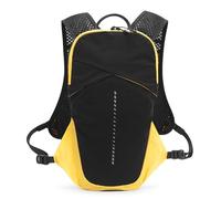 Domary Hydration Vest Backpack Lightweight Breathable Running Backpack with 1.5L Water Bladder Compartment Two Water Bottle Pockets Reflective Design for Outdoor Enthusiasts Hike (Yellow)