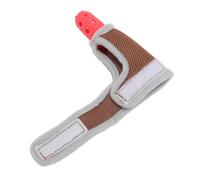 Domary Infant Silicone Thumb Guard Baby Thumb Sucking Mitten Finger Protector Sleeve Adjustable Wrist Band Breathable Mesh Teething Relief for Babies 3 Months Up (Red)