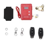 Domary Intelligent Battery Disconnect Switch Digital Display Manual Remote Battery Isolator for Cars SUVs EVs (Red)